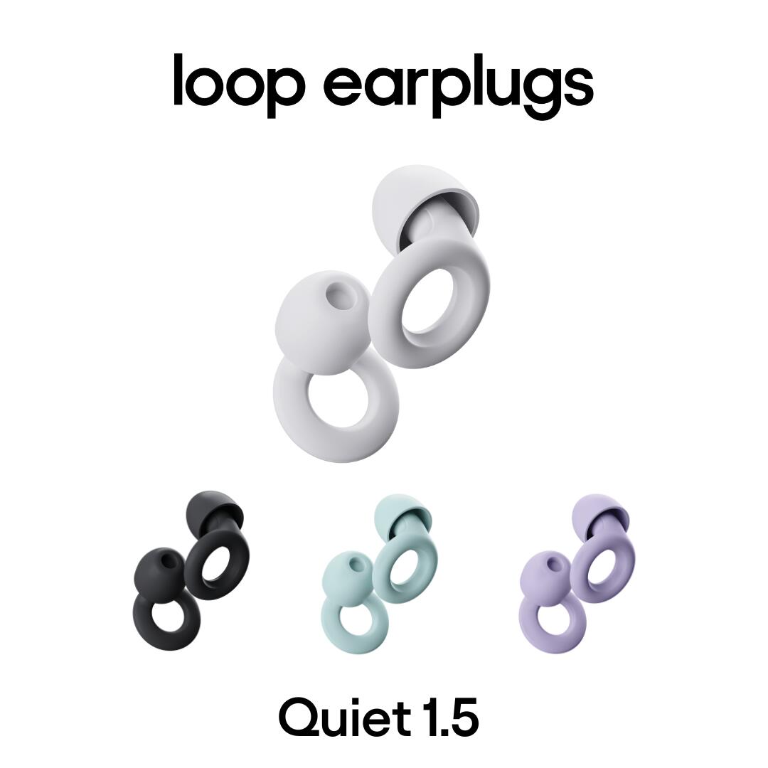 Loop Quiet 1.5 ループ クワイエット 1.5 睡眠用 耳栓 ソフトな着け心地 高機能イヤープラグ シリコン 水洗い 丸洗いOK 遮音 防音 騒音 安眠 快眠 XS,S,M,Lイヤーチップ付き 27dB低減