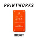 【公式】PRINTWORKS Colour Pencils Neon 12set プリントワークス ネオン 色鉛筆 12色セット 芯径3.0mm 北欧デザイン デザイナー アーティスト スケッチ イラスト 画材 誕生日 プレゼント 贈り物 ギフトアイテム【国内正規品】