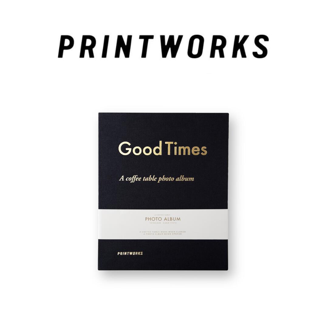 【お買得セール/お買い物マラソン同時開催！ポイント最大36倍】PRINTWORKS Photo Album Good Times Black (L) プリントワークス フォトアルバム グッドタイムズブラック 北欧デザイン 写真収納 父の日 母の日 誕生日 プレゼント 贈り物 ギフトアイテム【国内正規品】