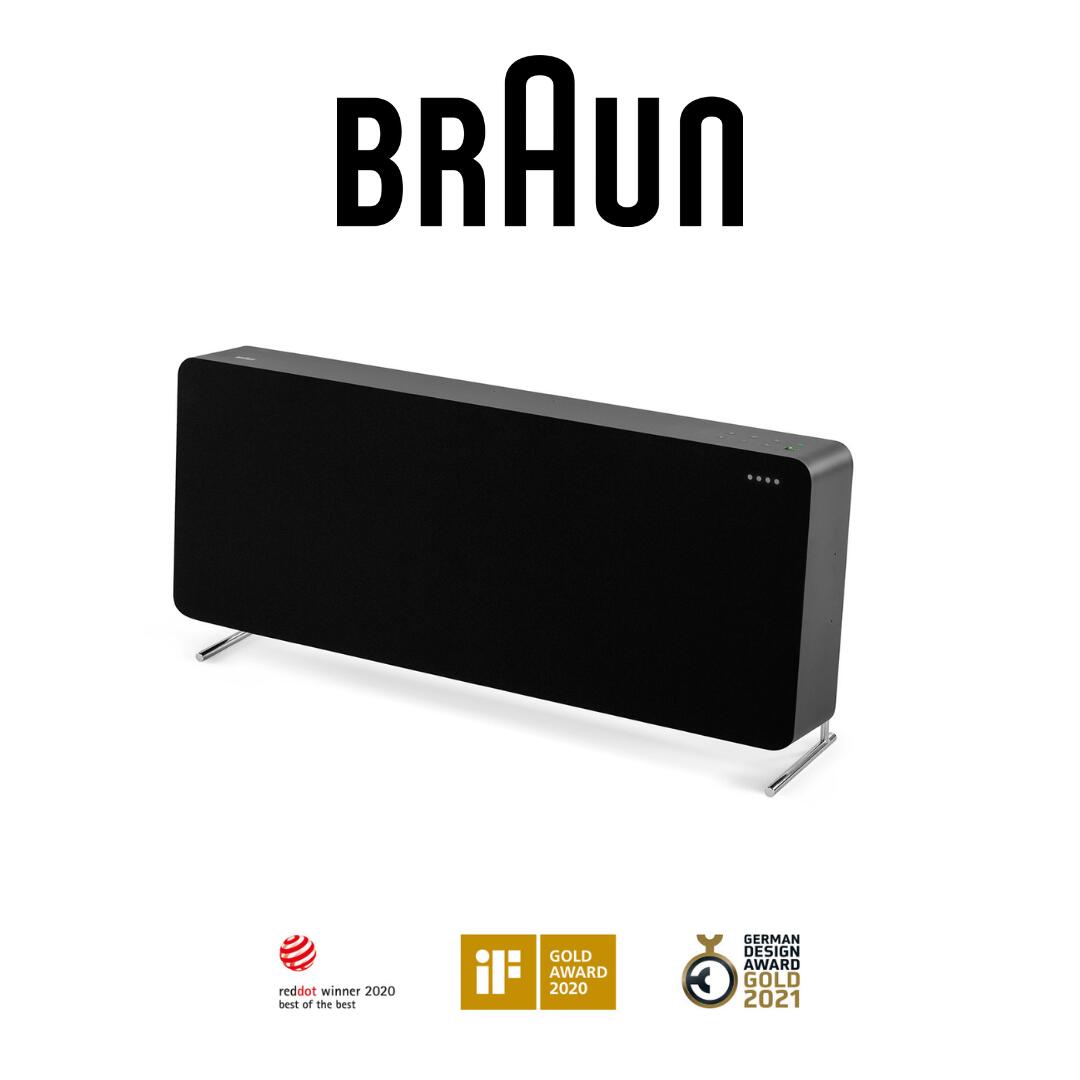 【父の日セール開催中】Braun Audio LE01 HiFi Stereo Speaker Black ブラウン オーディオ HiFi ステレオスピーカー ブラック 大型 Wi-fi Bluetooth 4.2 高音質 クリアサウンド ドイツ発 インテリア デザイン 高級 おしゃれ【国内正規品】