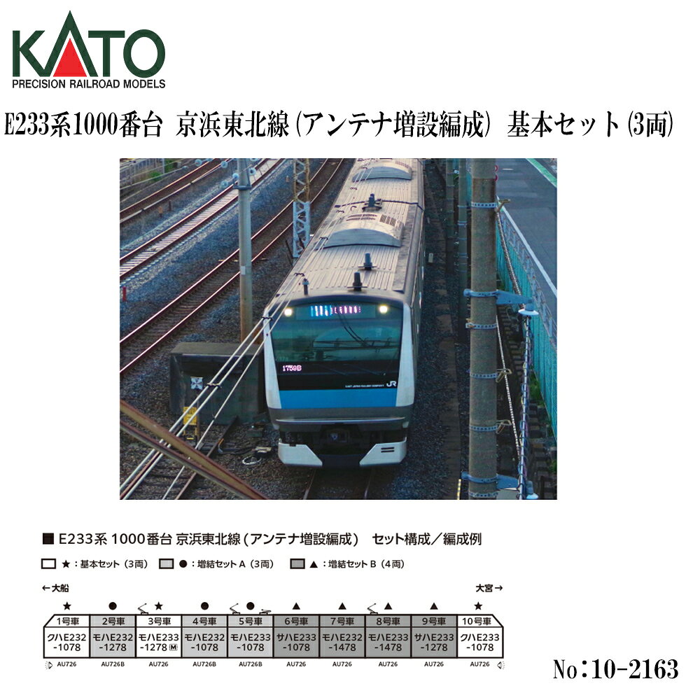 【2026年10月】 10-2163 KATO E233系 1000番台 京浜東北線 アンテナ増設編成 基本セット(3両) 鉄道模型 Nゲージ KATO カトー