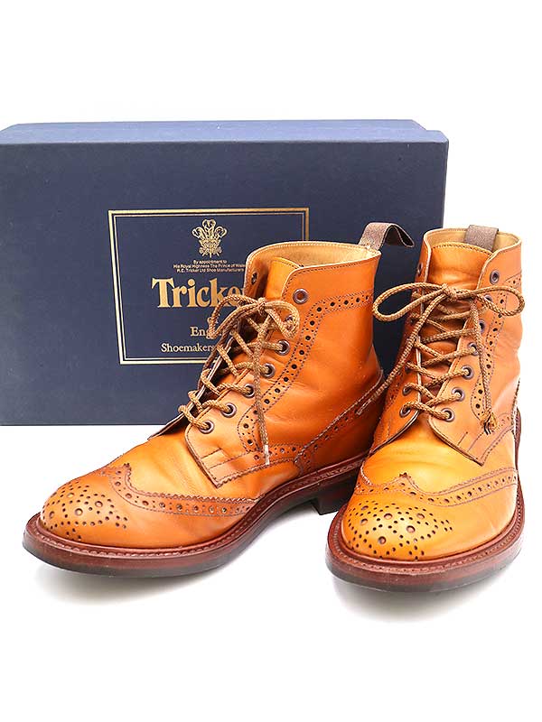 TRICKER’S トリッカーズ 2508 Malton レ―スアップカントリーブーツ ブラウン系 サイズ：7 IT2NQY3AM3EK 【中古】