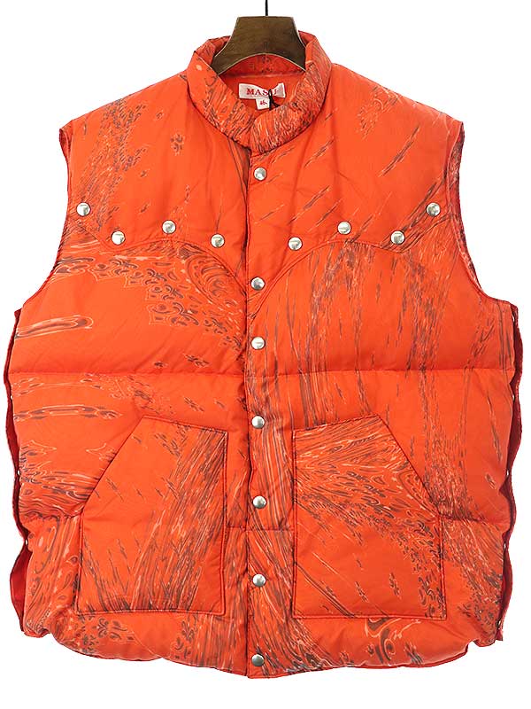 商品管理ID：ITSN5BHX8E5Y MASU エムエーエスユー 22AW MARBLE BANDANA PUFFER VEST マーブルバンダナダウンベスト コンディションについて コンディションランクの基準は、当社が設けた基準となりま...