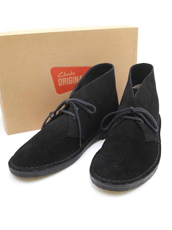 Clarks クラークス スウェードデザートブーツ ブラック サイズ:8 メンズ【中古】