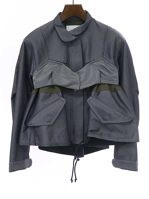 sacai TJC 22AW Cotton Gabardine Mix Blouson Rbg MoW ~bNX u] lCr[ TCY:1 fB[XyÁz