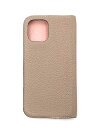 BONAVENTURA ボナベンチュラ iPhone12/12Proケース ベージュ×ピンク 【中古】