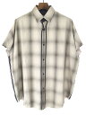 THE RERACS ザ リラクス 19SS ノースリーブワイドチェックシャツ ベージュ サイズ:F メンズ【中古】