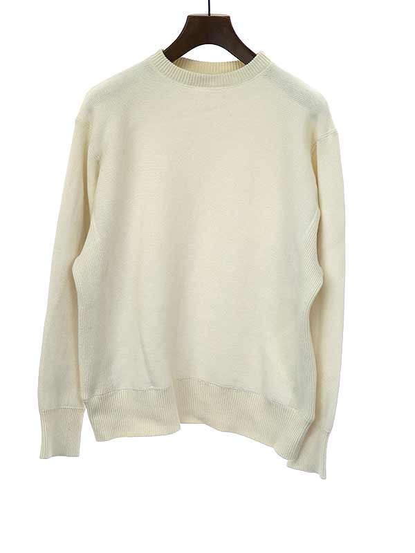 BODHI ボーディ 22AW CASHMERE COTTON AUTHENTIC SWEATSHIRT リバーシブルコットンカシミヤニットセーター ホワイト 1 【中古】 ITEZPRZW9QG4