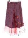 Maison Margiela メゾンマルジェラ 22SS Co-Edコレクション メッシュレイヤードデザインパンツ レッド 38 【中古】 ITS0VDM6B...