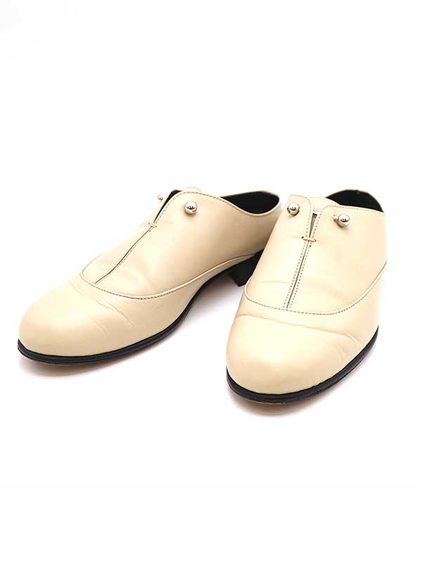 Ujoh ウジョー Pierce Mule レザードレスシューズ ベージュ 24cm 【中古】 ITCYPFLFZZK0
