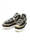 STELLA McCARTNEY ステラ マッカートニー Gaia Platform Espadrilles エスパドリーユリボンサンダル ブラック 35 【中古】 IT2O6W2WNR2S