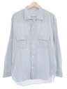 THEE シー 20SS anbivalent shirts オープンカラーストライプシャツ ブルー 2 【中古】 ITKH1YW3OMA0