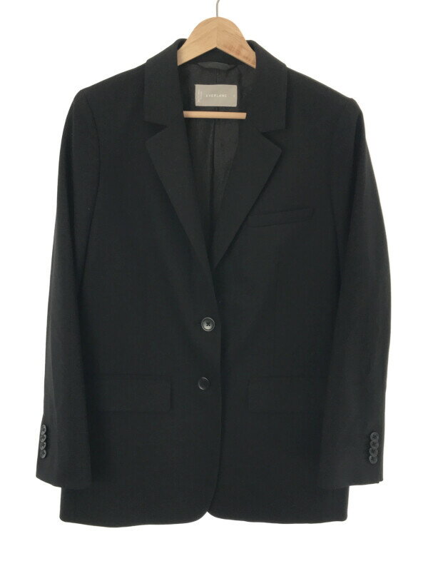 EVERLANE エバーレーン ウールストレッチ2Bテーラードジャケット ブラック 0 【中古】 ITZE8XW48CZJ