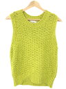 CLANE クラネ 22SS SLAB NOSLEEVE KNIT TOPS ノースリーブニットトップス イエローグリーン 1 【中古】 ITQPY9LHOKQU