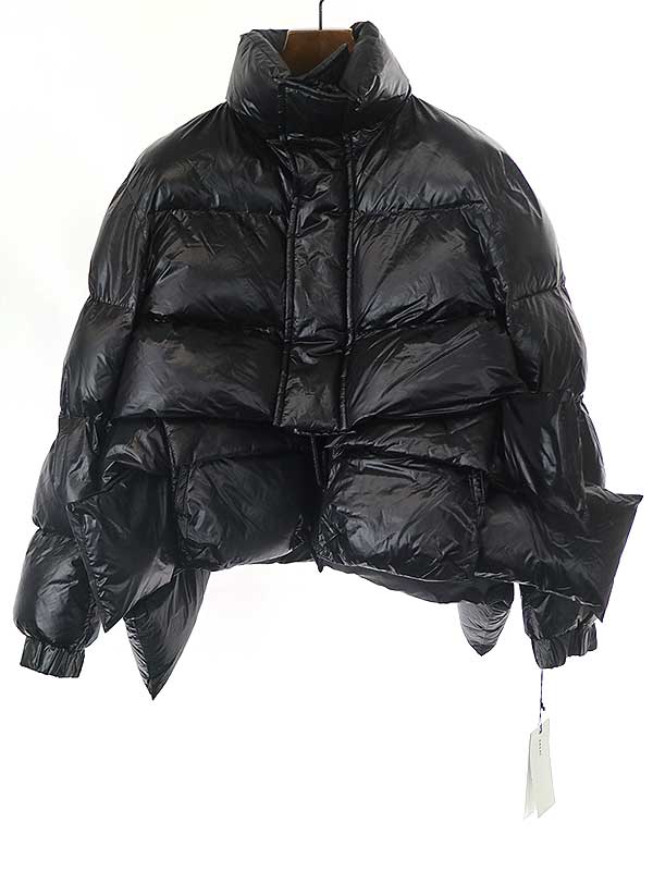 sacai サカイ 23AW Oversized Layered puffer jacket オーバーサイズレイヤードパファーダウンジャケット ブラック 1 【中古】 ITCZMMKVFKQW