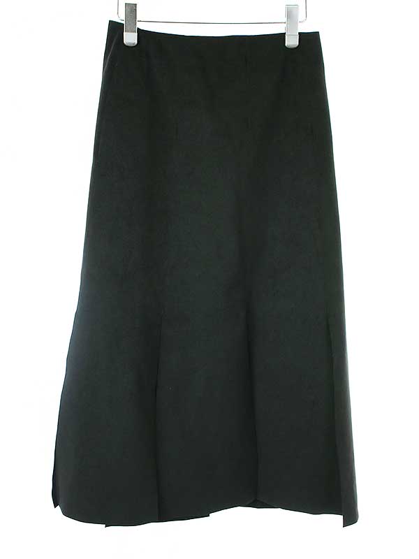 HYKE ハイク 23SS ULTRASUEDE SKIRT ウルトラスウェードスリットスカート ブラック 2 【中古】 ITDKVB92UPM8