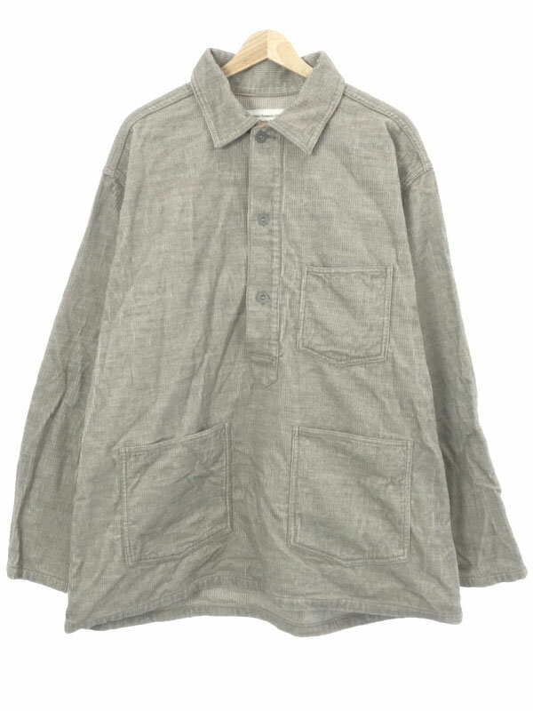 Mountain Research マウンテンリサーチ 17AW Army Denim Shirt コーデュロイプルオーバーシャツ グレー XL MTR-2315 【中古】 ITUNAK3SYARC