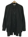 COMME des GARCONS SHIRT コムデギャルソンシャツ 短冊デザインロングシャツ ブラック M  ITLC52WD3NV2