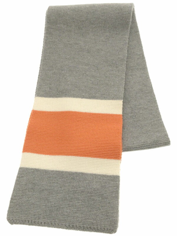 THOM GREY トムグレイ 13AW ウールニットマフラー グレー×マルチカラー 【中古】 IT9E8I6WR4Q8