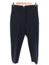JIL SANDER ジルサンダー 16AW ハイウエストウールシルクトラウザーズパンツ ネイビー 34 JSPI310085 【中古】 IT8G7KS9736C