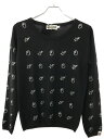 A BATHING APE ア ベイシング エイプ 23AW CRYSTAL STONE BAPE KNIT SWEATER クリスタルストーン ニットセーター ブラック S 【中古】 ITCBRIW83BAK