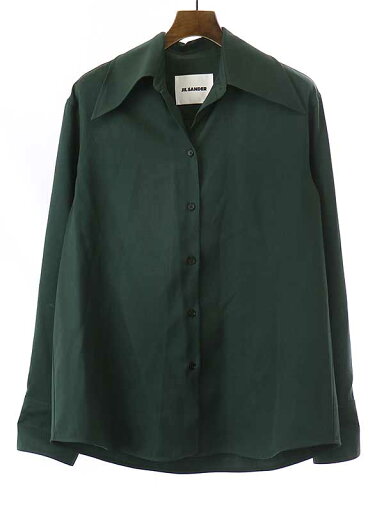 JIL SANDER ジルサンダー 21AW ポインテッドカラー ウールギャバジンシャツ グリーン 36 JSPT602605 【中古】 ITWMXDLG6SC2 JIL SANDER ジルサンダー 21AW ポインテッドカラー ウールギャバジンシャツ グリーン 36 JSPT602605 【中古】 ITWMXDLG6SC2