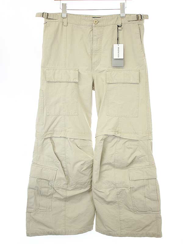 BALENCIAGA バレンシアガ 23AW FLARED CARGO PANTS フレアカーゴロングパンツ 768810 TKP27 ベージュ L 【中古】 IT4ZZISSJWO9