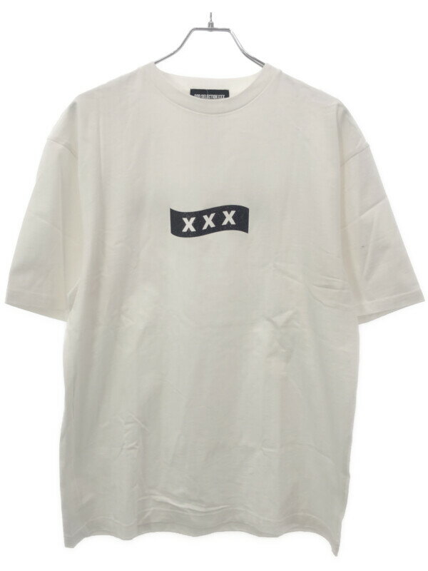 GOD SELECTION XXX× fragment design ゴッド セレクション トリプルエックス フラグメントデザイン 藤原ヒロシ 23SS 10周年記念グリッターボックスロゴ Tシャツ ホワイト XL 【中古】 ITCL4POY01WW