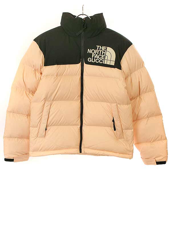 GUCCI×THE NORTH FACE グッチ×ノースフェイス 22SS Nuptse Jacket ヌプシ ダウンジャケット 663733 XLUHP ピンク XS 【中古】 ITE8KN9SJESG