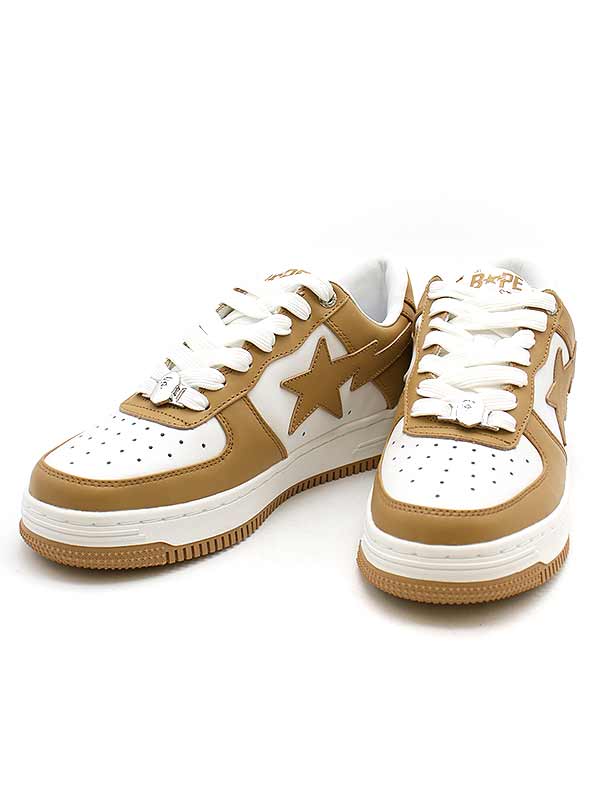 A BATHING APE ア ベイシング エイプ BAPE STA ベイプスター ローカットスニーカー ベージュ 24cm 【中古】 ITPWYUOG0HOK