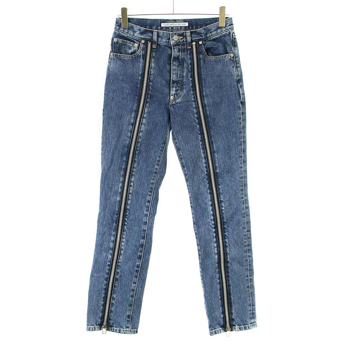 JOHN LAWRENCE SULLIVAN ジョン ローレンス サリバン BLEACHED DENIM ZIPPED PANTS フロントジップデニムパンツ インディゴ 44 JLS-02-20 【中古】 ITT5IZSH40IW