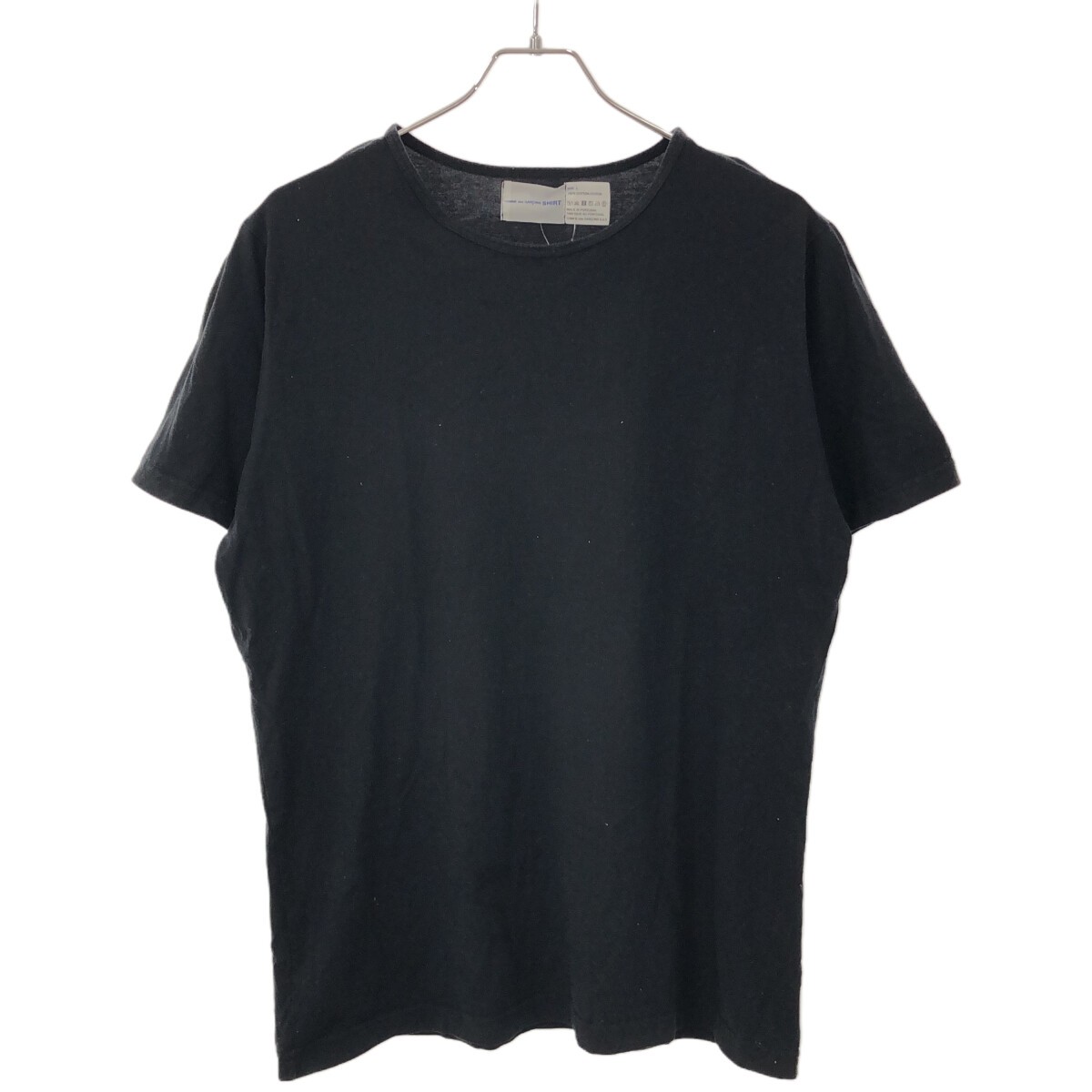 COMME des GARCONS SHIRT コムデギャルソンシャツ コットンクルーネックTシャツ ブラック L 【中古】 IT3ON1SAVZN6