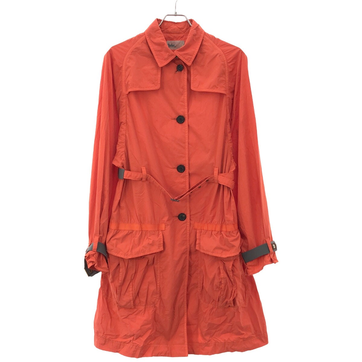 kolor カラー 18SS スタッズ装飾 ナイロンコート オレンジ 2 【中古】 IT4F03LQHQJV
