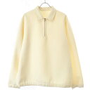 sacai サカイ 24SS Suiting Bonding Pullover ハーフジップボンディングプルオーバー 24-03271M アイボリー 3 【中古】 ITBK2XK6CKRA(4)