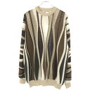 Children of the discordance チルドレンオブザディスコーダンス 7G FEATHER STRIPE KNIT PULLOVER リネンコットンニットセーター ブラウン 2 COTDKN-647 【中古】 ITLSL40S2IX0