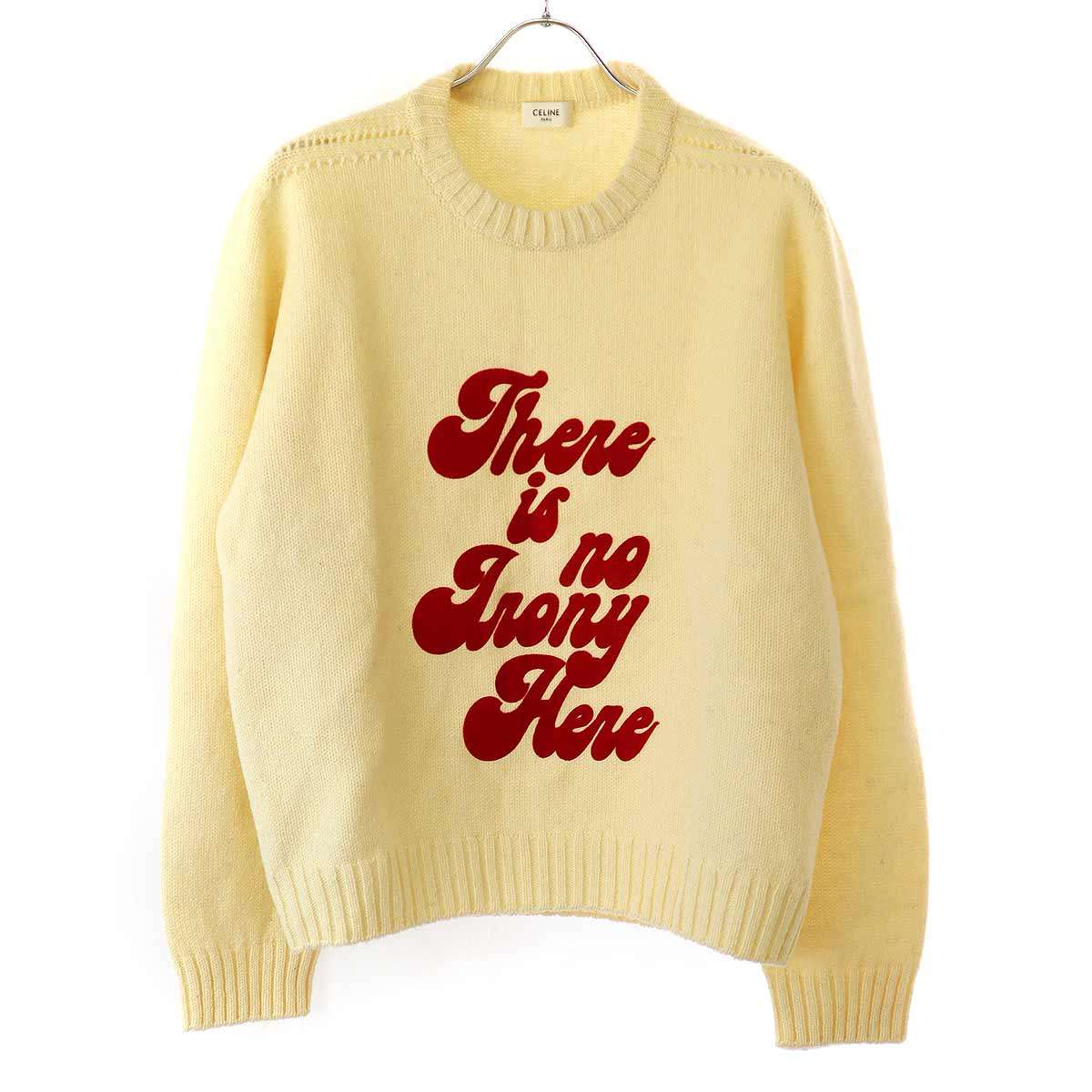 CELINE セリーヌ 20SS Crew Neck Pullovers プルオーバーニットセーター クリーム XL 2A99C150I 【中古】 ITQ3RNPCFD1N