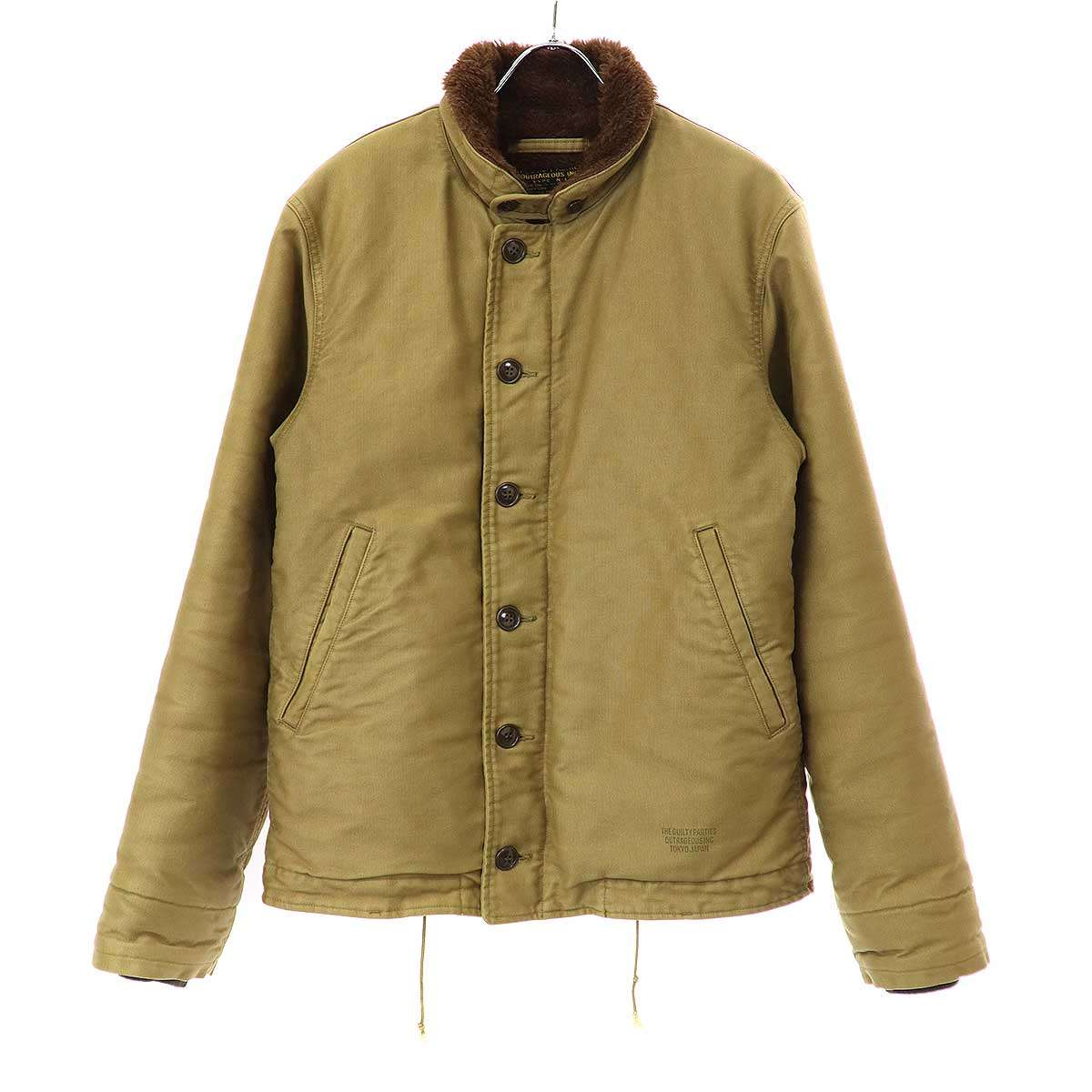 WACKO MARIA ワコマリア ALPACA BOA N-1 DECK JACKET アルパカボア デッキジャケット ベージュ L 【中古】 ITVA4A0X5SPS