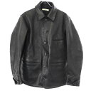 OLD JOE オールドジョー 19AW HORSEHIDE AUTOMOBILE COAT ホースハイド レザーカーコート PATINA BLACK 38 192OJ-JK07 【中古】 IT0BD48Y5QIU