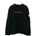 RAF SIMONS × FRED PERRY ラフシモンズ × フレッドペリー ロゴプリントスウェットトレーナー ブラック L SM4211 【中古】 ITVXSTZQFXYY