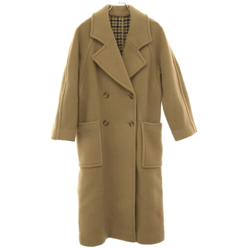 Aquascutum アクアスキュータム ダブルフェイスメルトンオーバーコート ブラウン系 Petite 3 053425 【中古】 ITVRQIZEBGP4