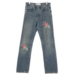 DAIRIKU ダイリク 21AW Flower Cross Embroidery Slim Denim Pants フラワーエンブロイダリースリムデニムパンツ インディゴ 29 21AW D-6 【中古】 ITDY97G1WPPG