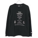 Yohji Yamamoto POUR HOMME × NEWERA ヨウジヤマモト プールオム × ニューエラ 21AW 1990S ARTWORK PRINT LONG SLEEVES ロングスリーブカットソー ブラック 4 L HX-T82-983 【中古】 ITE32DVXZVRW