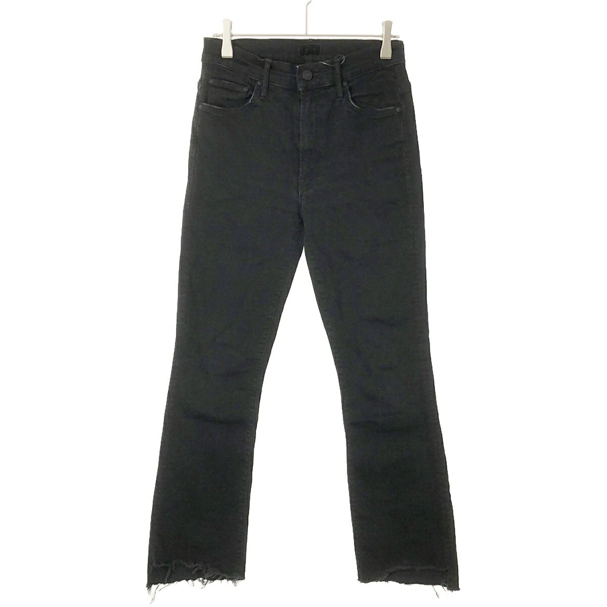 MOTHER マザー The Insider Crop Step Fray カットオフデニムパンツ 1157-180 ブラック 27 【中古】 IT92YJUKYR8I