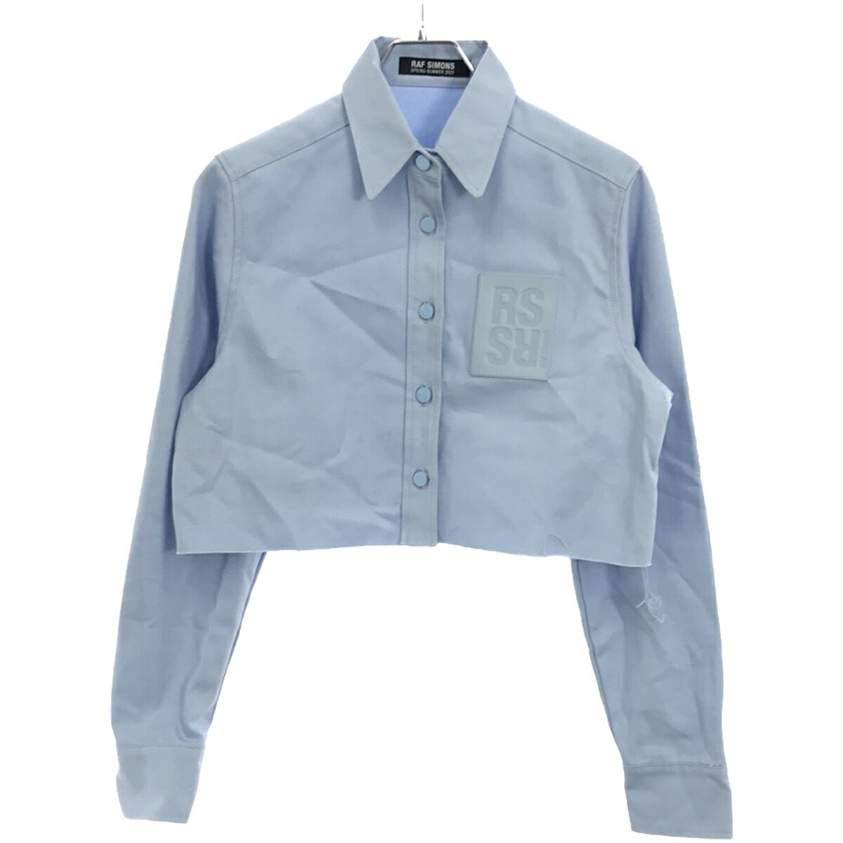 RAF SIMONS ラフシモンズ 23SS CROPPED DENIM SHIRT RSパッチクロップドデニムシャツ 231-W248 ブルー系 S 【中古】 ITO96SE3SQ0R