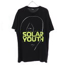 RAF SIMONS ラフシモンズ 20AW SOLAR YOUTH プリントTシャツ 202-122 ブラック M 【中古】 ITW5BR143L1C