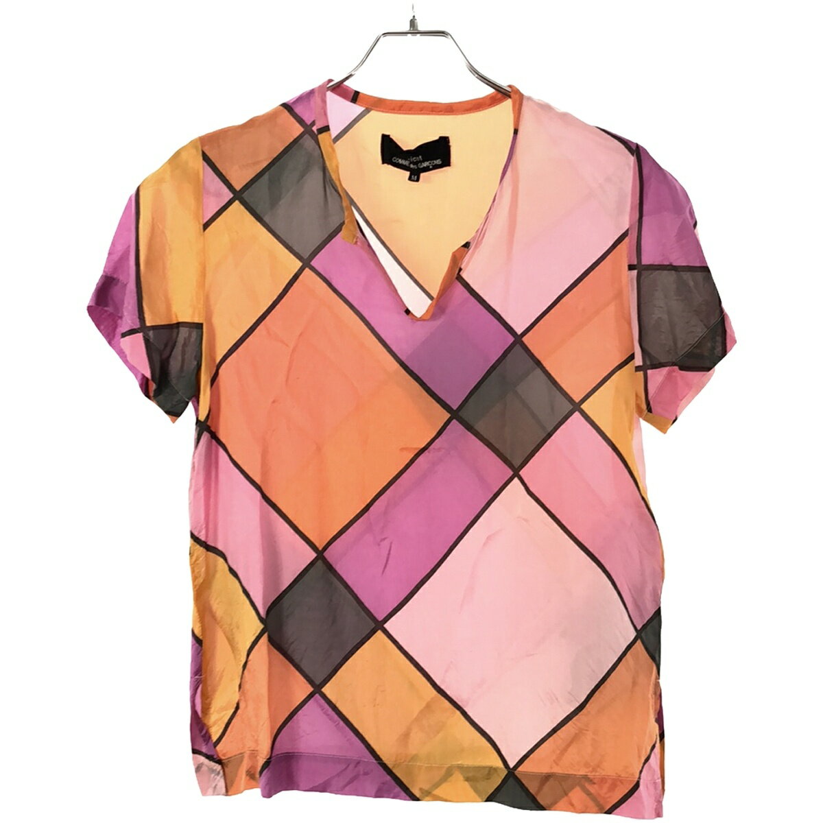 tricot COMME des GARCONS トリココムデギャルソン 2004SS ステンドグラスレーヨントップス TM-B040 ミックス M 【中古】 IT2MOCX9KNVK