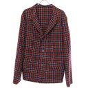Yohji Yamamoto POUR HOMME ヨウジヤマモト プールオム 1993AW アクリルチェックテーラードジャケット HP-Y02-904 レッド M 【中古】 IT9TGG08ZCAS