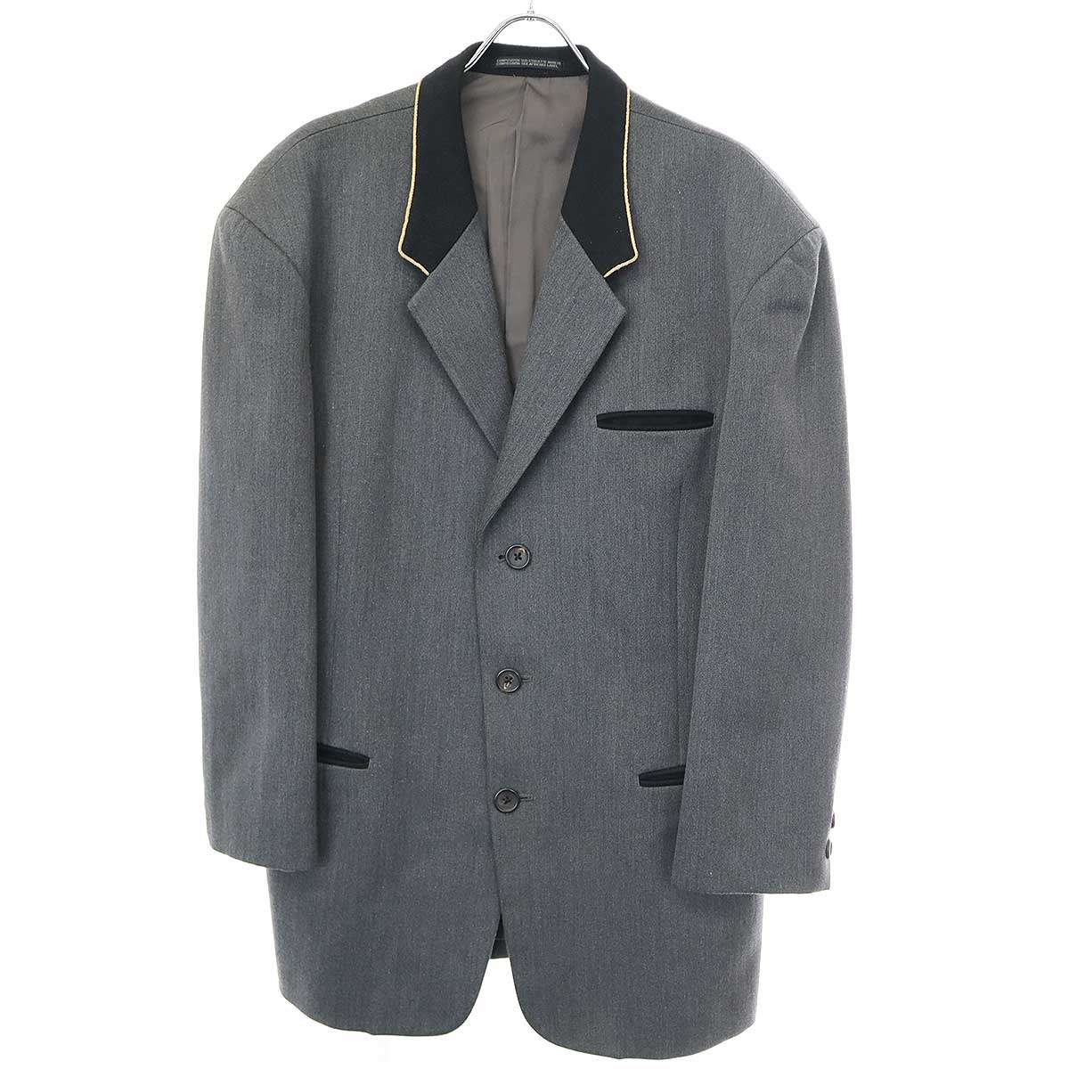 商品管理ID：IT0C4D4OSLDC Yohji Yamamoto POUR HOMME ヨウジヤマモト プールオム 1987AW Piping Jacket ウールパイピングジャケット コンディションについて コンディションランクの基準...