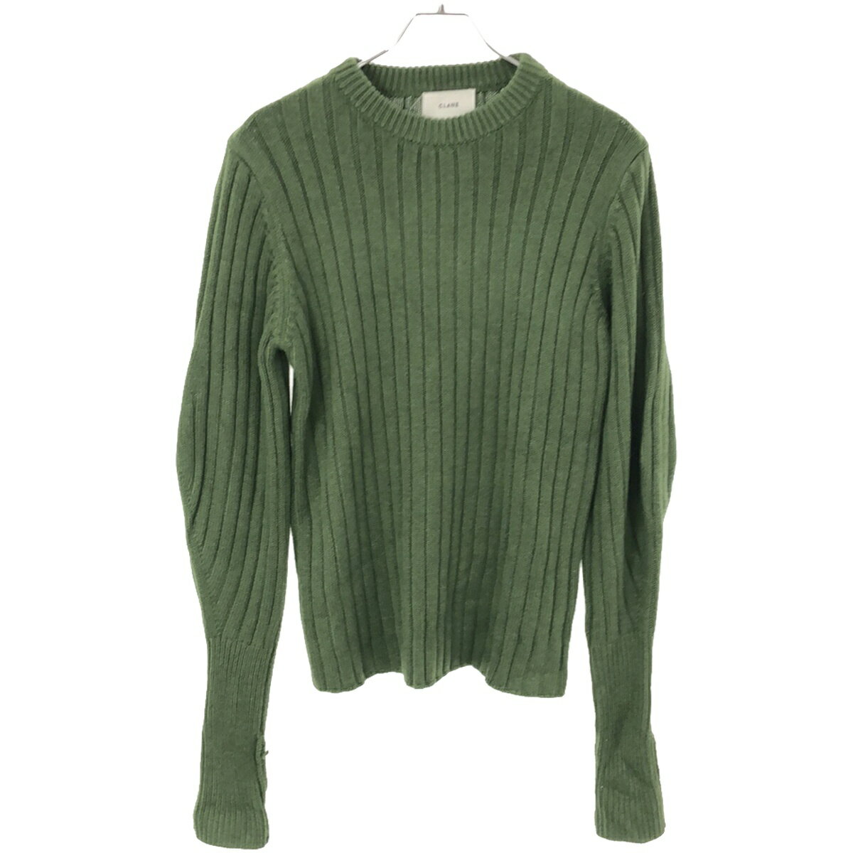 Rakuten - CLANE クラネ SOLID SLEEVE KNIT TOPS ニットトップス 16106-2001 グリーン 1 【中古】 IT0U0ZKTMVBC