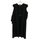 yori ヨリ 21AW ボンディングロングベスト ジレ YR2115-041SP-6 ブラック F 【中古】 ITTLABLVMG6O(4)